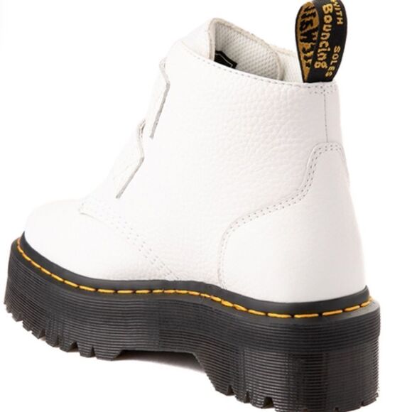 NWT DR MARTENS DEVON HEARTS QUAD BOOTS- WHITE SZ 9 - Picture 9 of 13